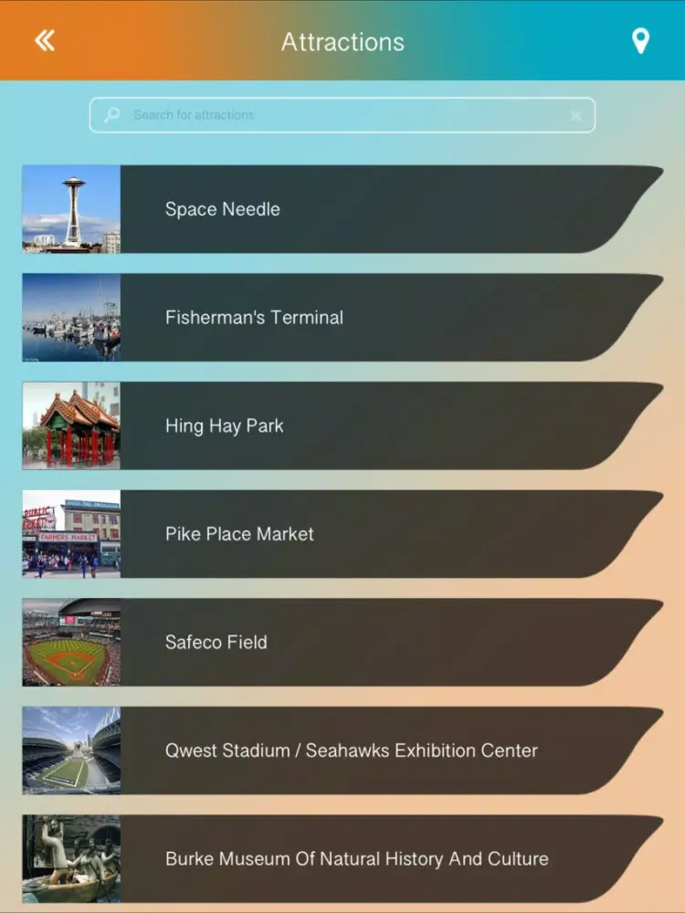 Capturas de tela do Seattle Offline Guide iPad 