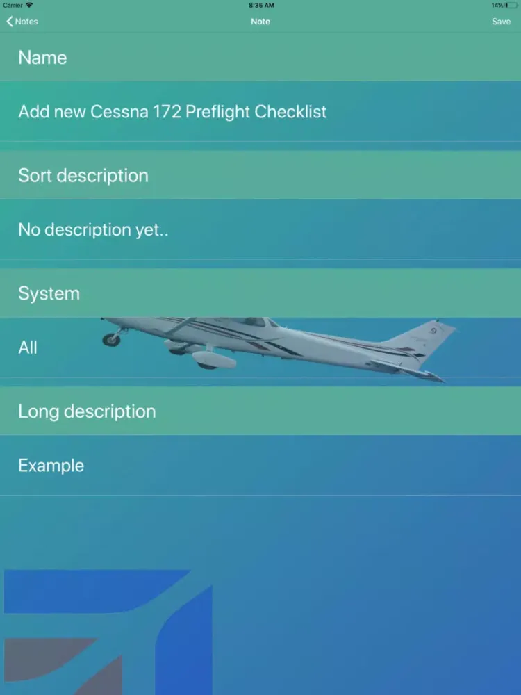 Zrzuty ekranu Cessna 172 Preflight Checklist iPad 