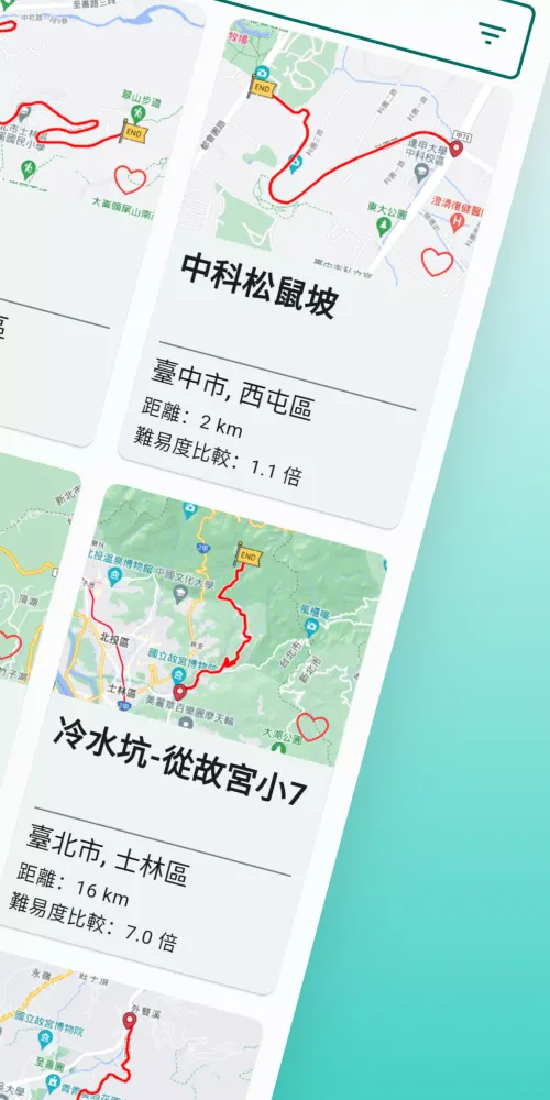 Captures d'écran de CyclingMap - TW Cycling Routes