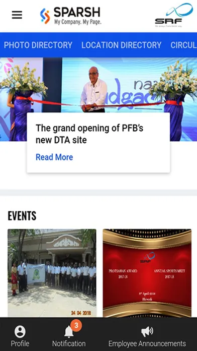 SRF Sparsh Screenshots