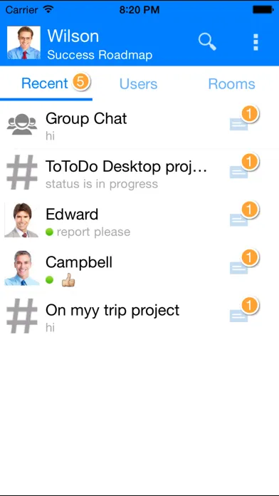 Captures d'écran de Output Messenger