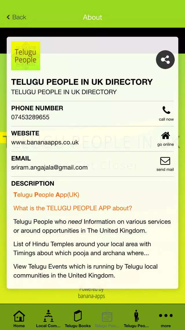 TELUGU PEOPLE IN UK Ekran Görüntüleri