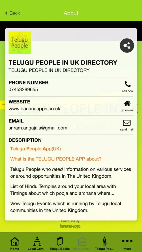 TELUGU PEOPLE IN UK 스크린샷