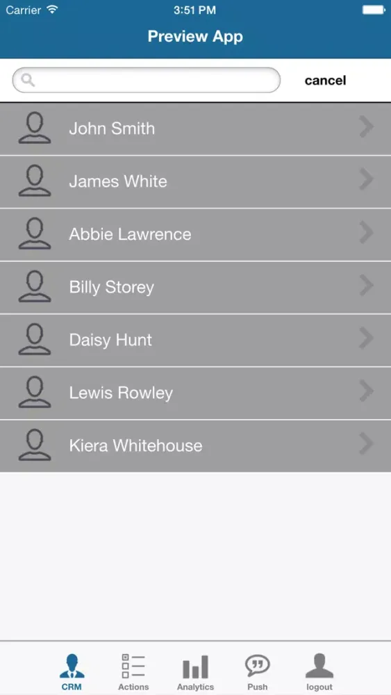 Epic Apps CRM Screenshots