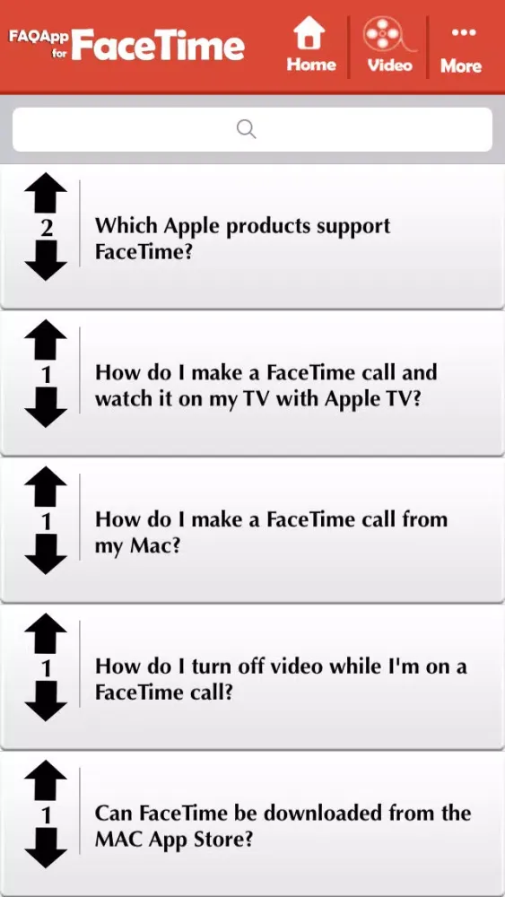 FAQApp for FaceTime Screenshots