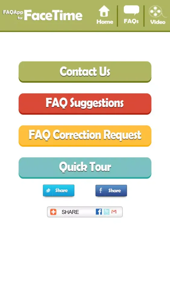 FAQApp for FaceTime Screenshots