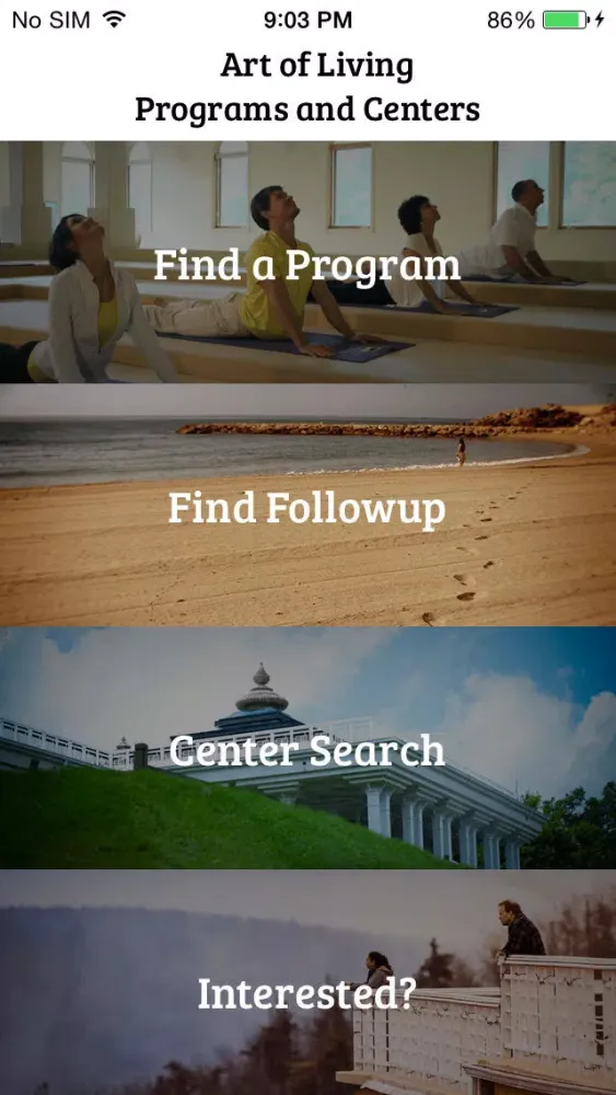 Capturas de pantalla de Art of Living Programs and Centers