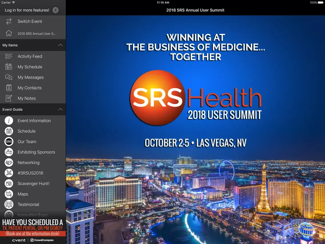 Capturas de pantalla de SRS User Summit iPad 