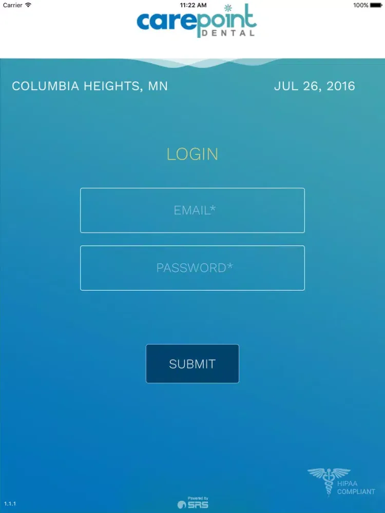 CarePointDentalForms iPad  Screenshots
