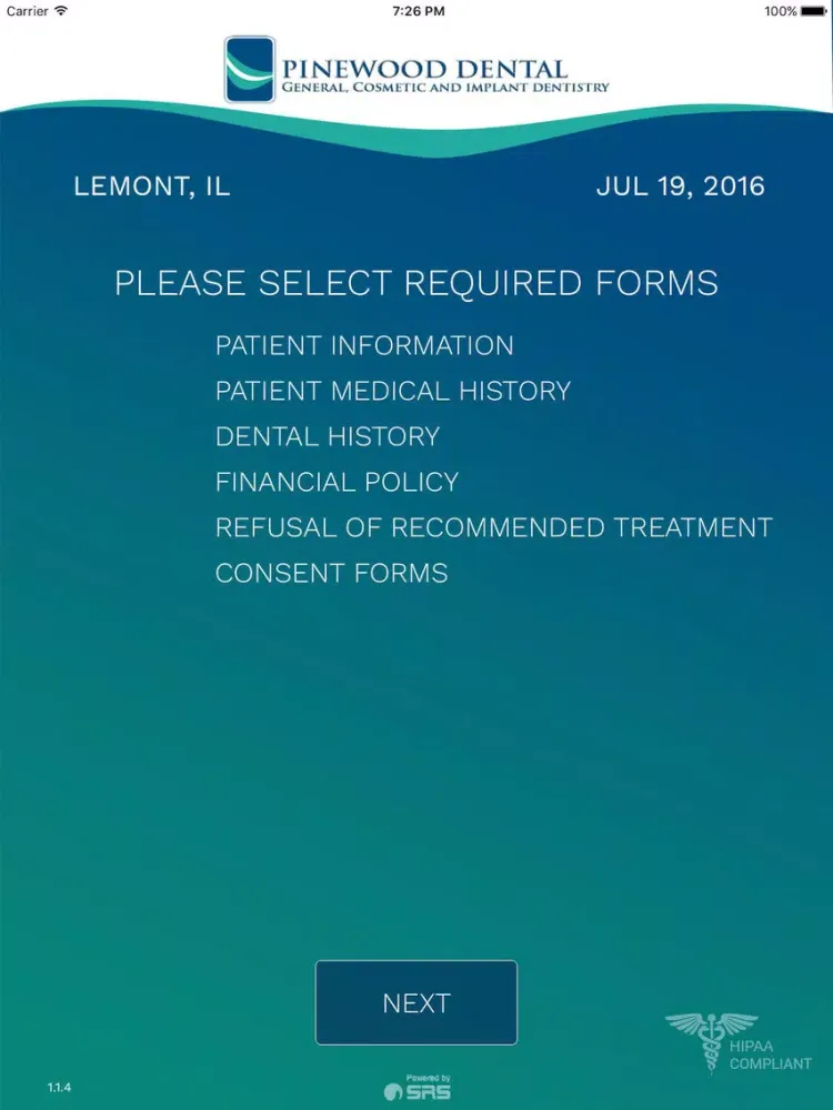 Capturas de pantalla de PinewoodDental Forms iPad 