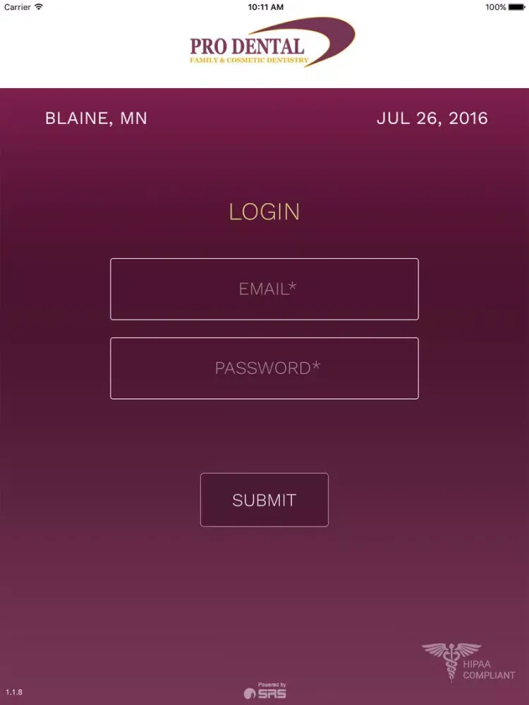 Prodental Forms iPad  Screenshots