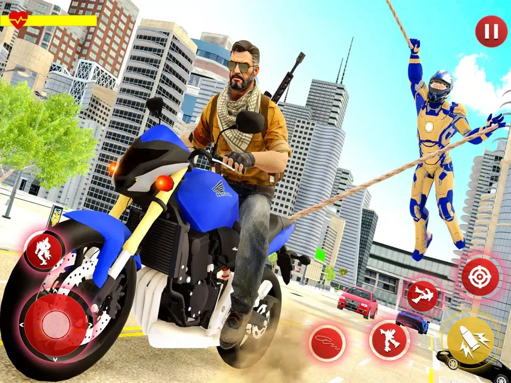 Capturas de pantalla de Miami Rope Hero Crime City iPad 