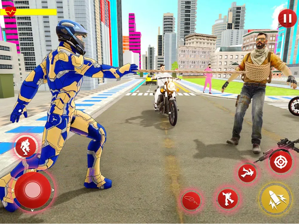 Capturas de pantalla de Miami Rope Hero Crime City iPad 
