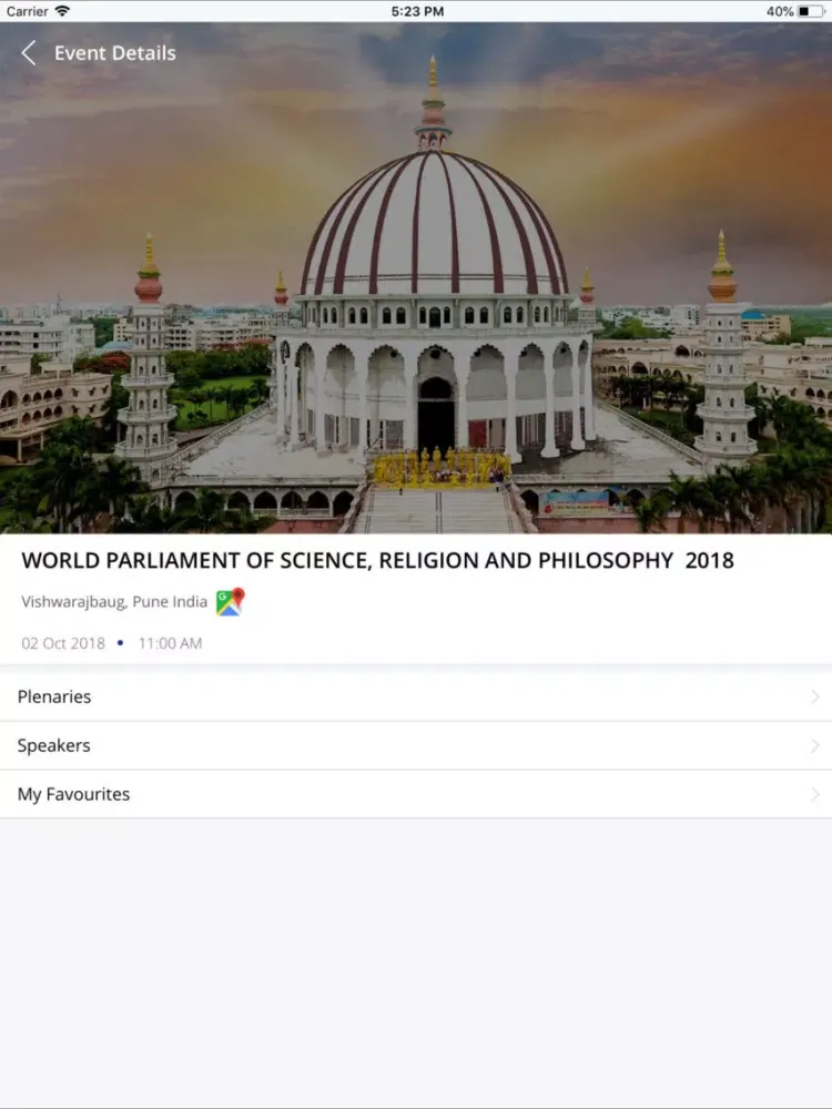 World Parliament 2018 iPad  스크린샷