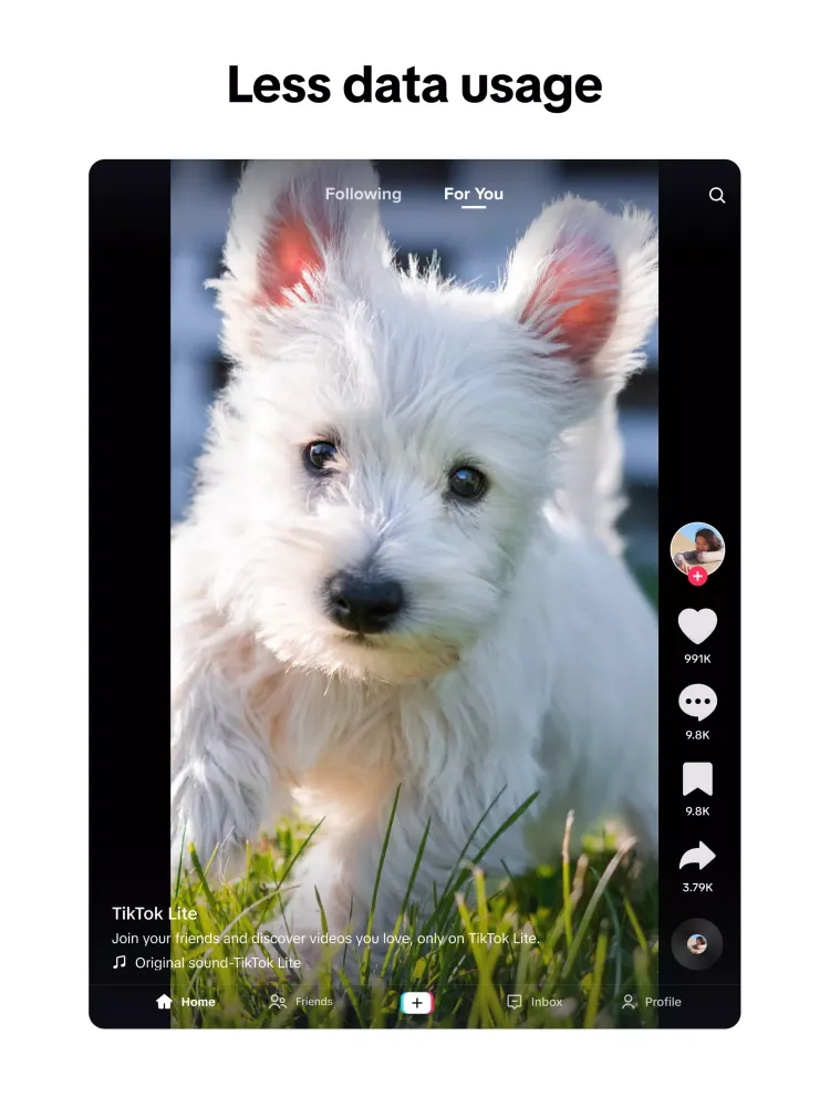 TikTok Lite Screenshots