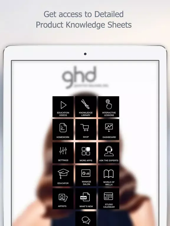 Capturas de tela do ghd Professional Education iPad 