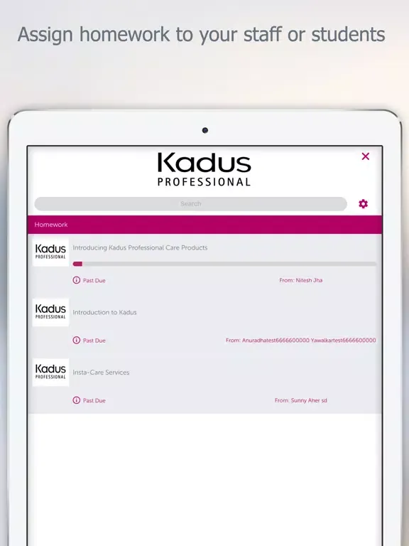 Kadus Professional Education iPad  Ekran Görüntüleri