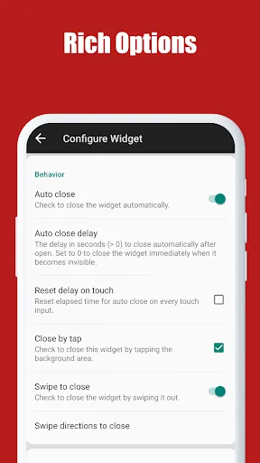 Capturas de pantalla de Popup Widget