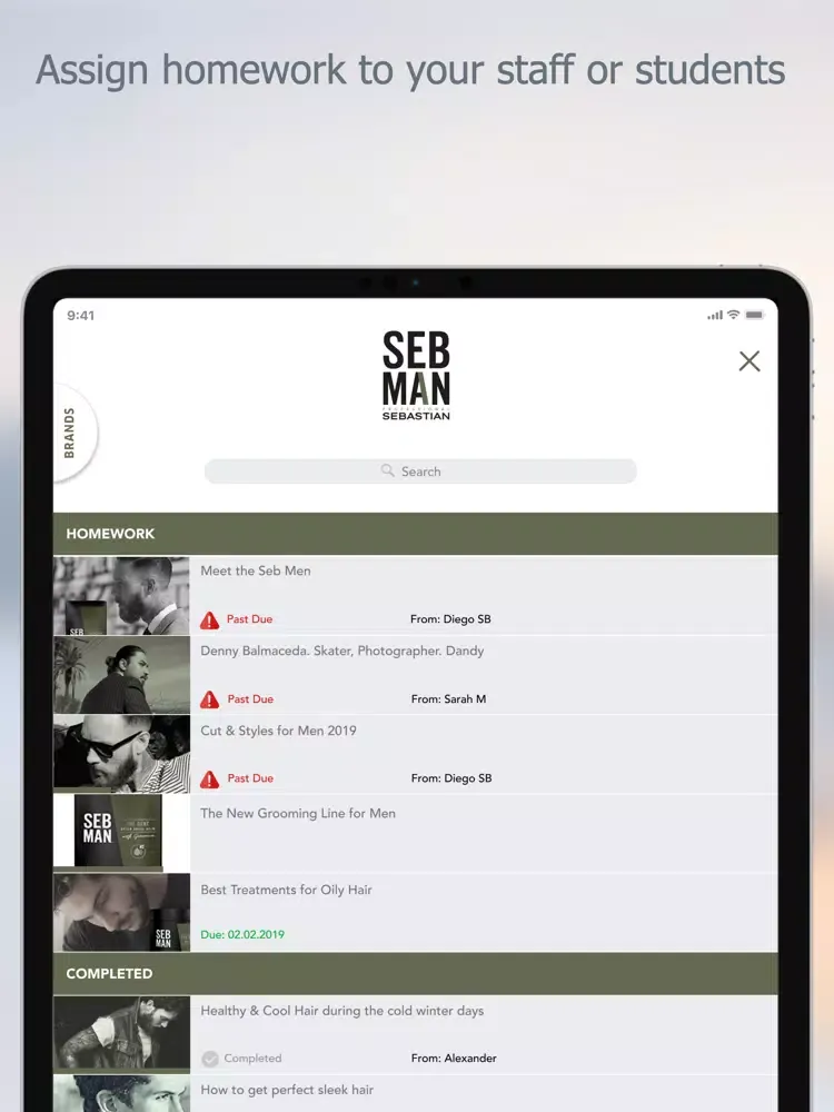 Captures d'écran de SEB MAN Professional Education iPad 