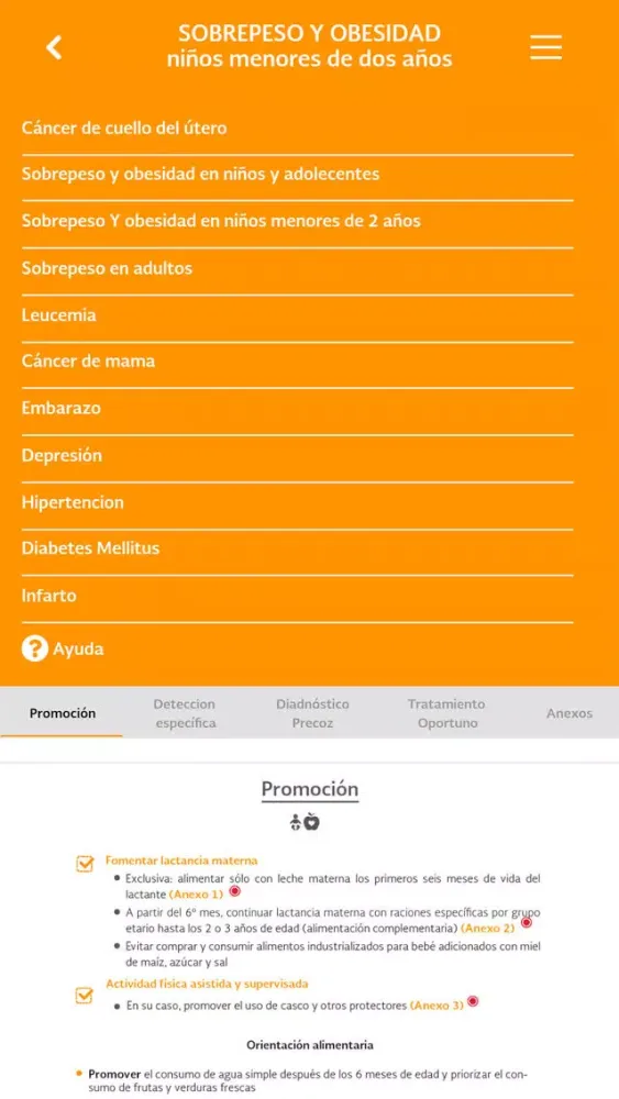 Capturas de tela do Atención Clinica (Algoritmos)