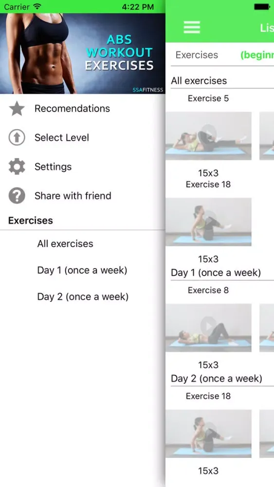 Capturas de tela do Ab Workout Exercises