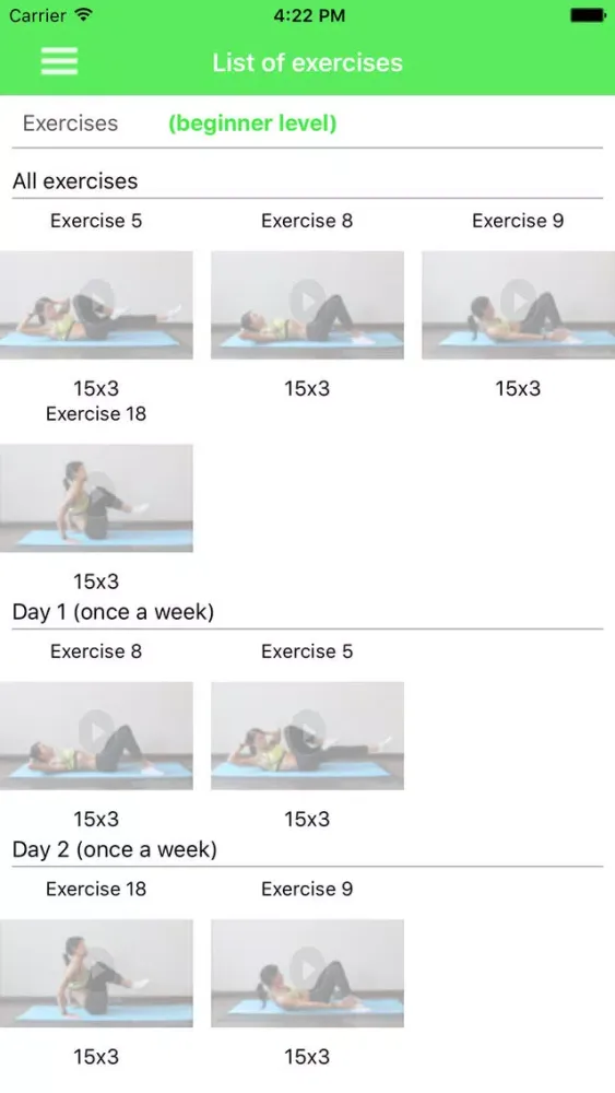 Capturas de tela do Ab Workout Exercises