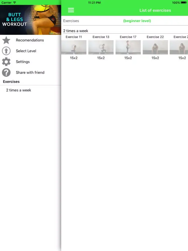 Ảnh chụp màn hình của Leg, Butt and Thigh Workout Exercises iPad 