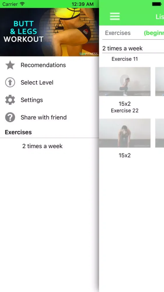 Ảnh chụp màn hình của Leg, Butt and Thigh Workout Exercises