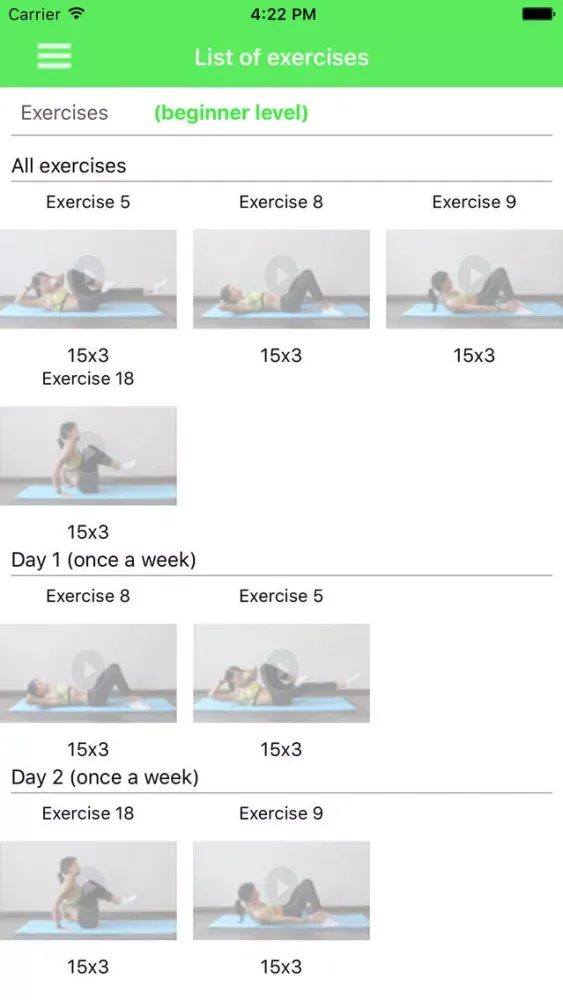 Tangkapan layar Free Ab Workout Exercises