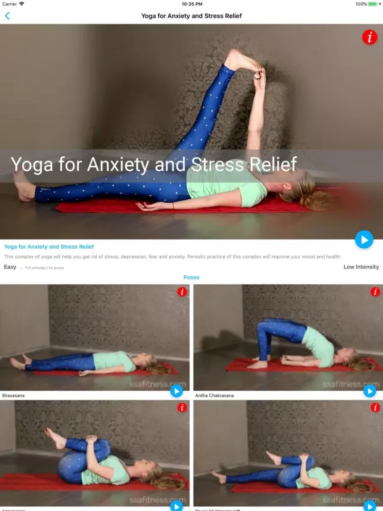 Tangkapan layar Antistress Yoga SSA iPad 