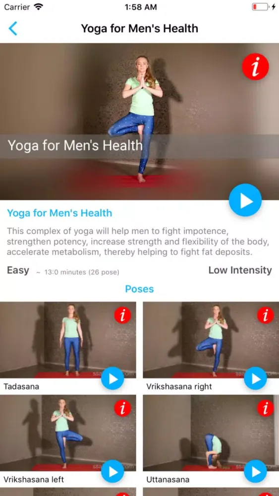 ภาพหน้าจอของ Mens Health Yoga SSA