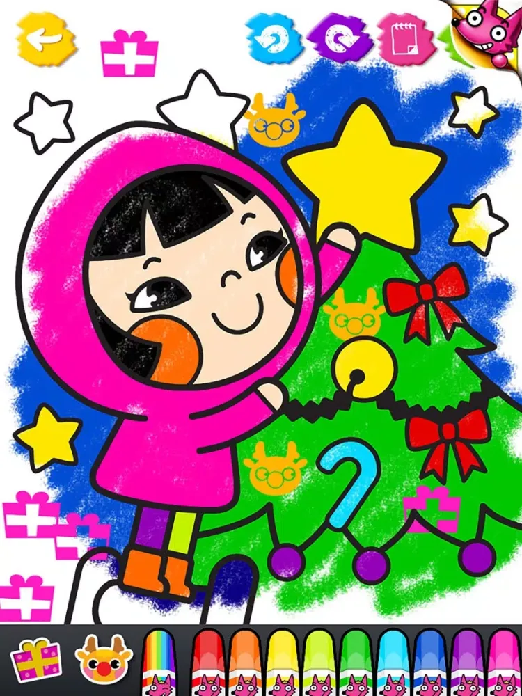 Ảnh chụp màn hình của Best Kids Christmas Coloring Book iPad 