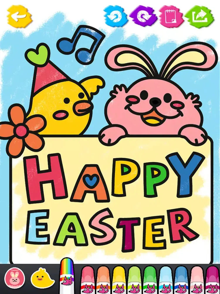 ภาพหน้าจอของ Easter Day Coloring Book iPad 