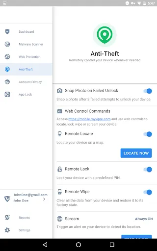 VIPRE Android Security スクリーンショット