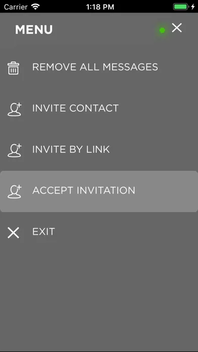 Tangkapan skrin Kryptos Private Messenger
