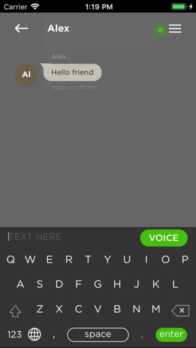 Tangkapan skrin Kryptos Private Messenger