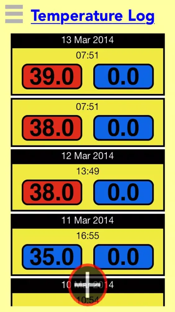 Temperature Log Ekran Görüntüleri