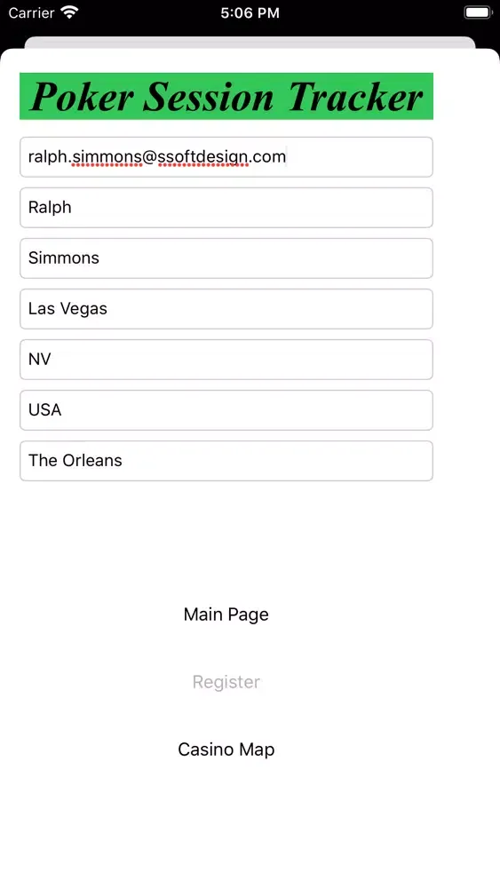 Captures d'écran de Poker Session Tracker