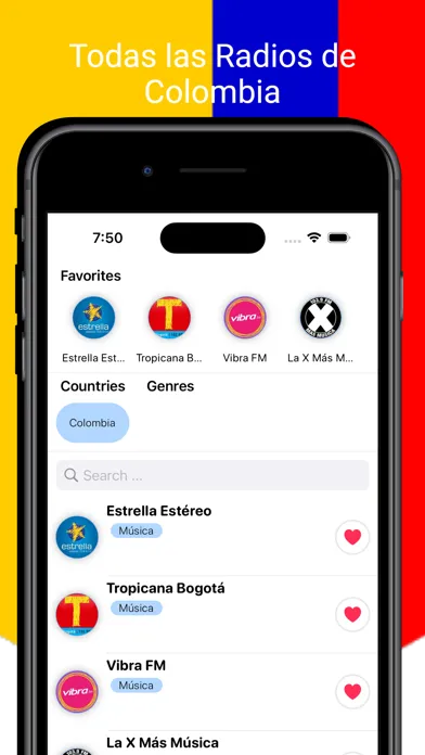 Captures d'écran de Radio Colombia -escuchar radio