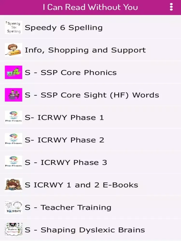 Capturas de tela do SSP I Can Read Without You iPad 