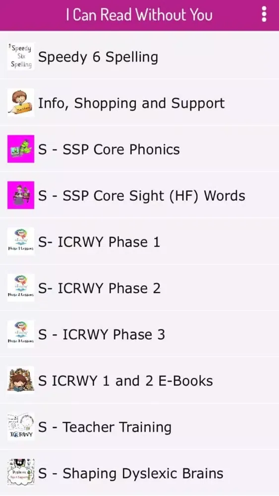 Capturas de tela do SSP I Can Read Without You