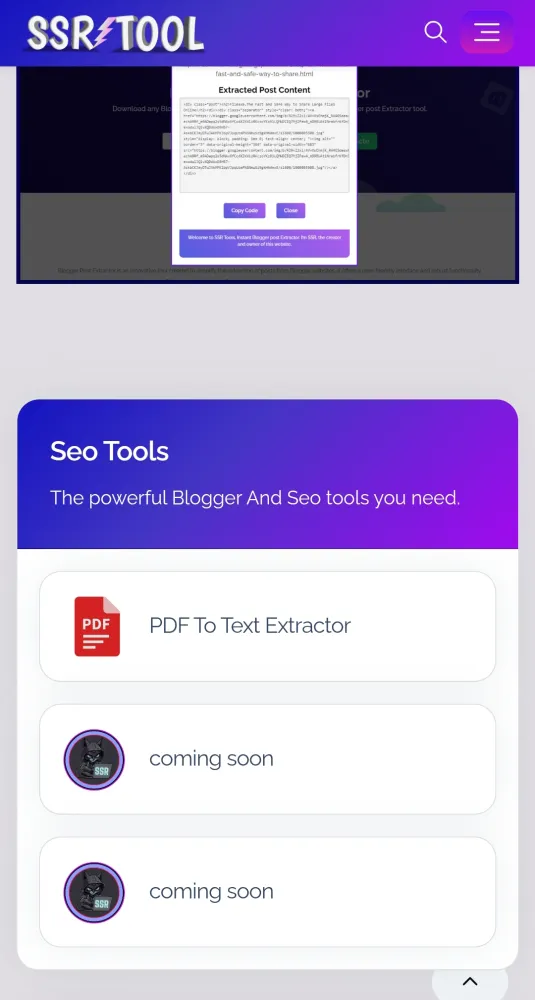 SSR-TOOLS Screenshots
