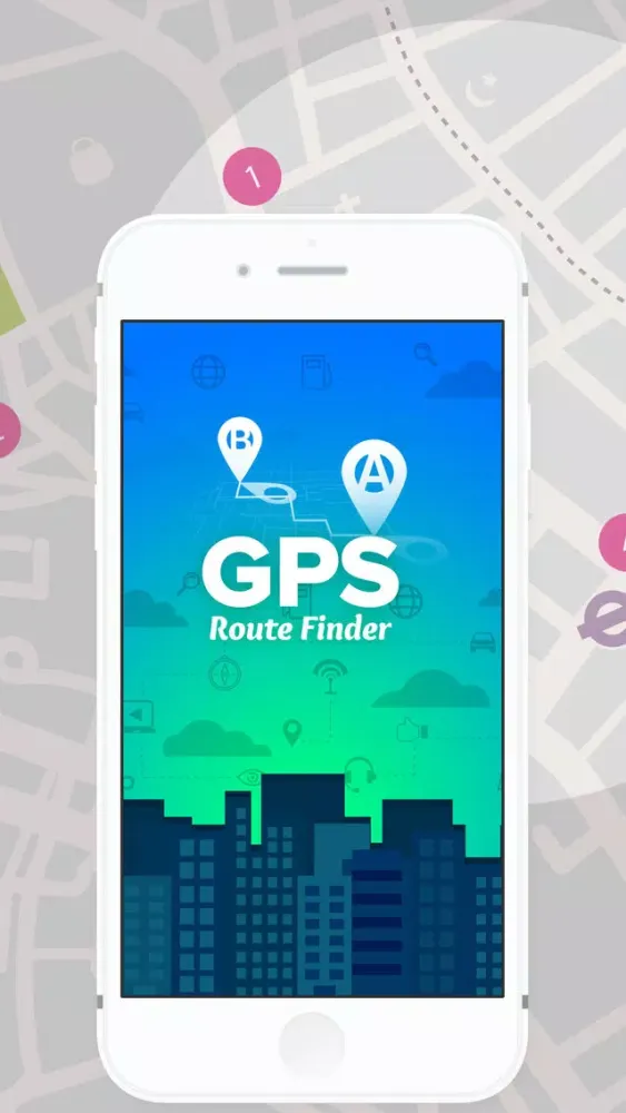 Capturas de pantalla de GPS Route Finder.