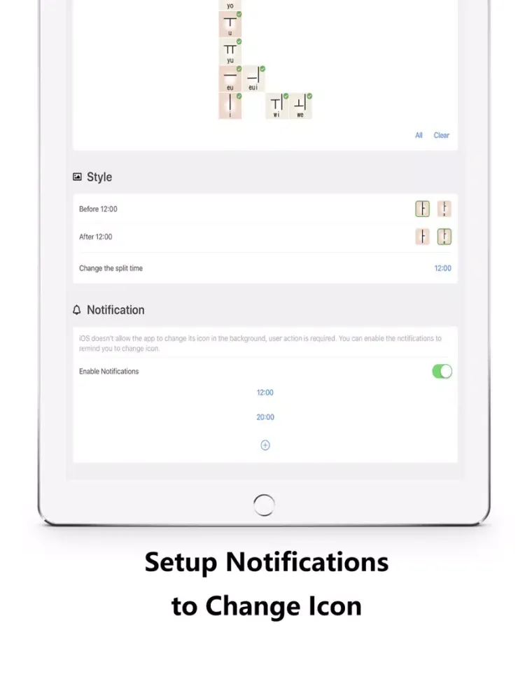 Icon Card: Korean Hangul iPad 应用截图