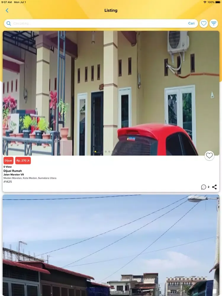 Ảnh chụp màn hình của Meta Property Agent iPad 