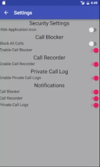 Call Manager Log Record Block スクリーンショット