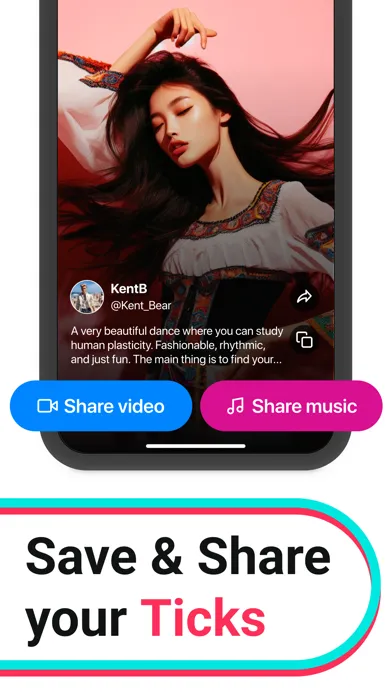 Tik Video Saver, Share Screenshots