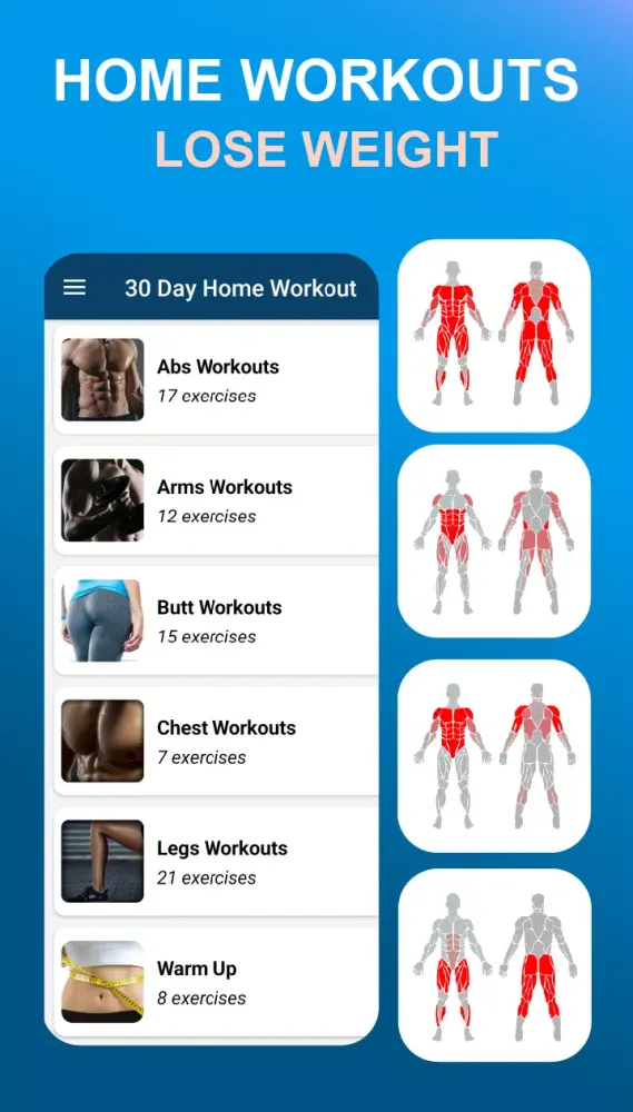 تصاویر 30 Day Home Workouts