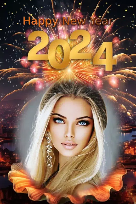 Captures d'écran de New year photo frame 2024