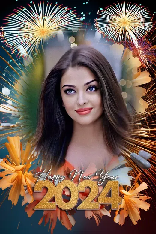 Captures d'écran de New year photo frame 2024